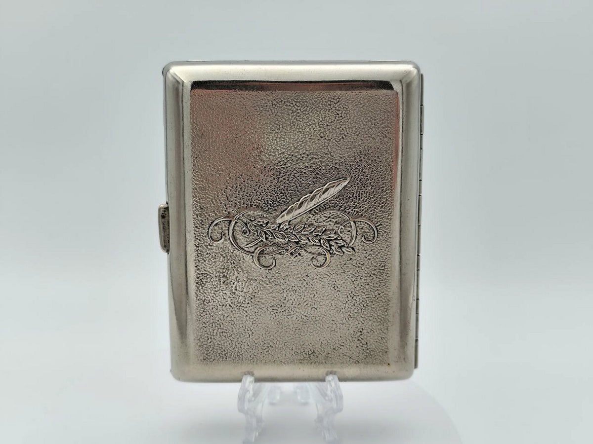 Vintage Nikolai Gogol Cigarette Case | 100th Anniversary Centenary Relief Pocket Box Soviet Tobacciana USSR