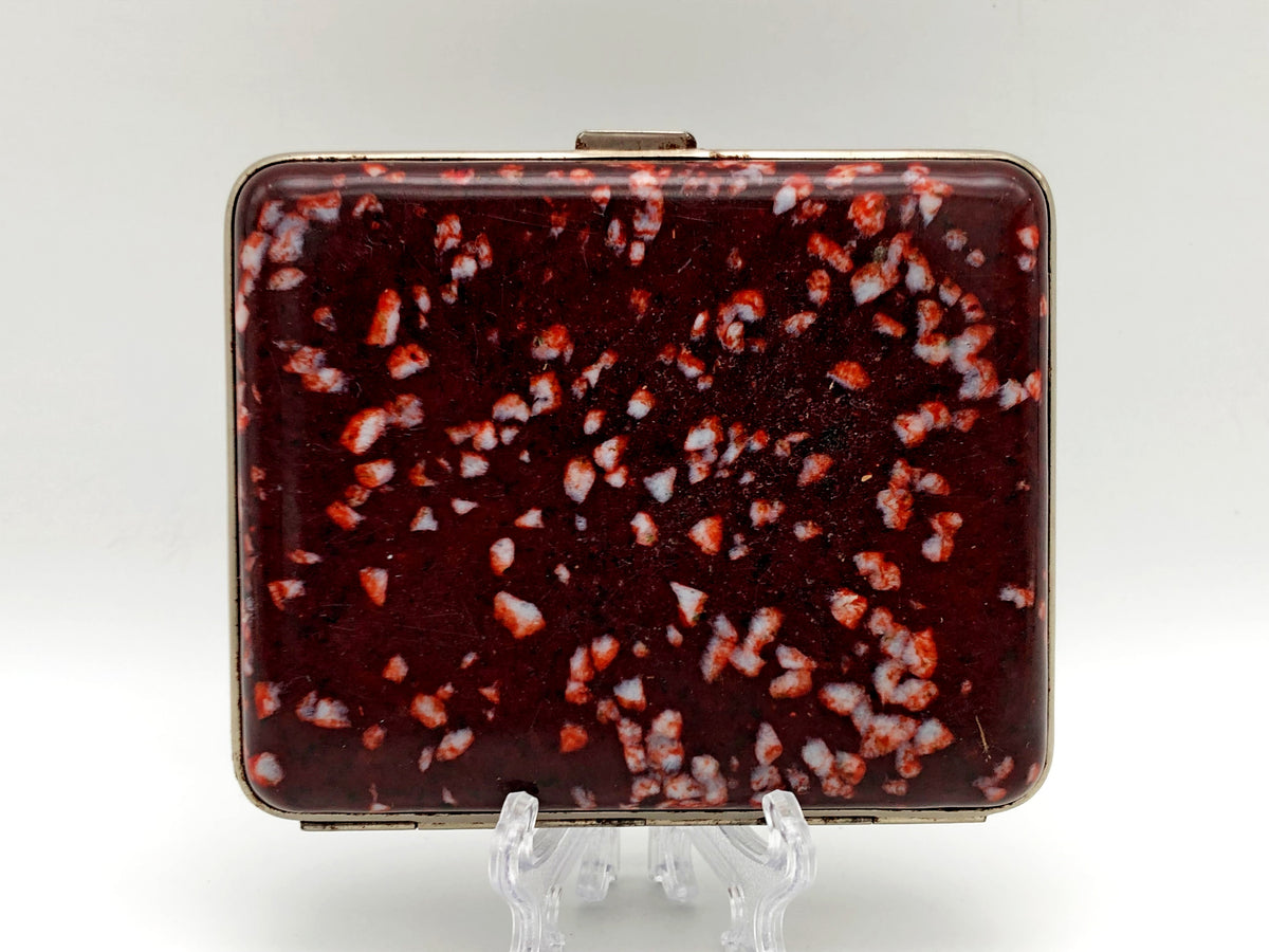 Cigarette Case Cherry Bakelite Marbled Vintage Soviet | Kyiv Artel 30 Years October Tobacciana USSR
