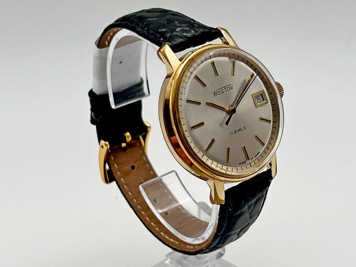 Vintage WOSTOK 2414 AU Gilt Soviet Mechanical Wristwatch | Vostok USSR Watch
