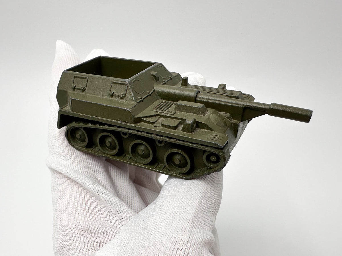 Vintage Soviet SPG Tank Destroyer Toy | USSR Diecast Military Collectible