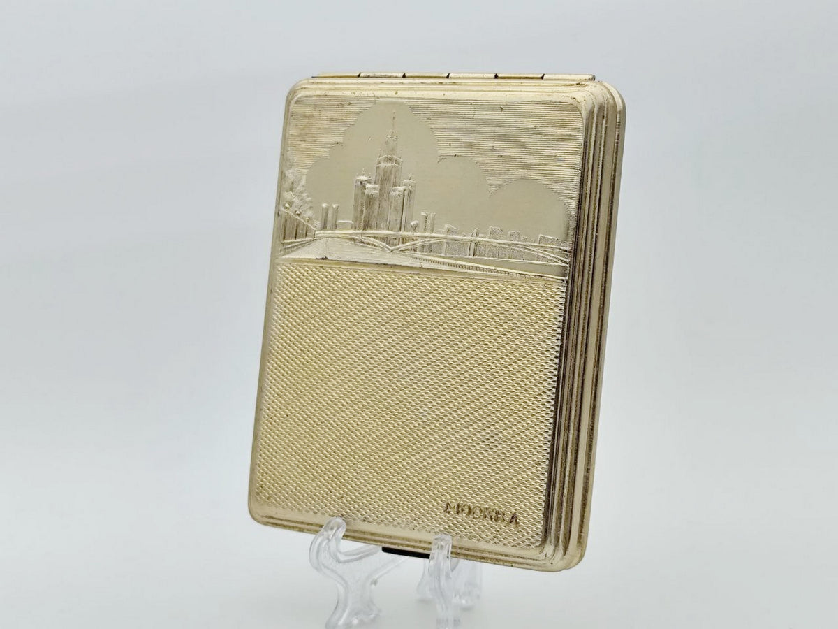 Vintage MSU Moscow State University Cigarette Case | Architecture Pocket Box Soviet Tobacciana USSR