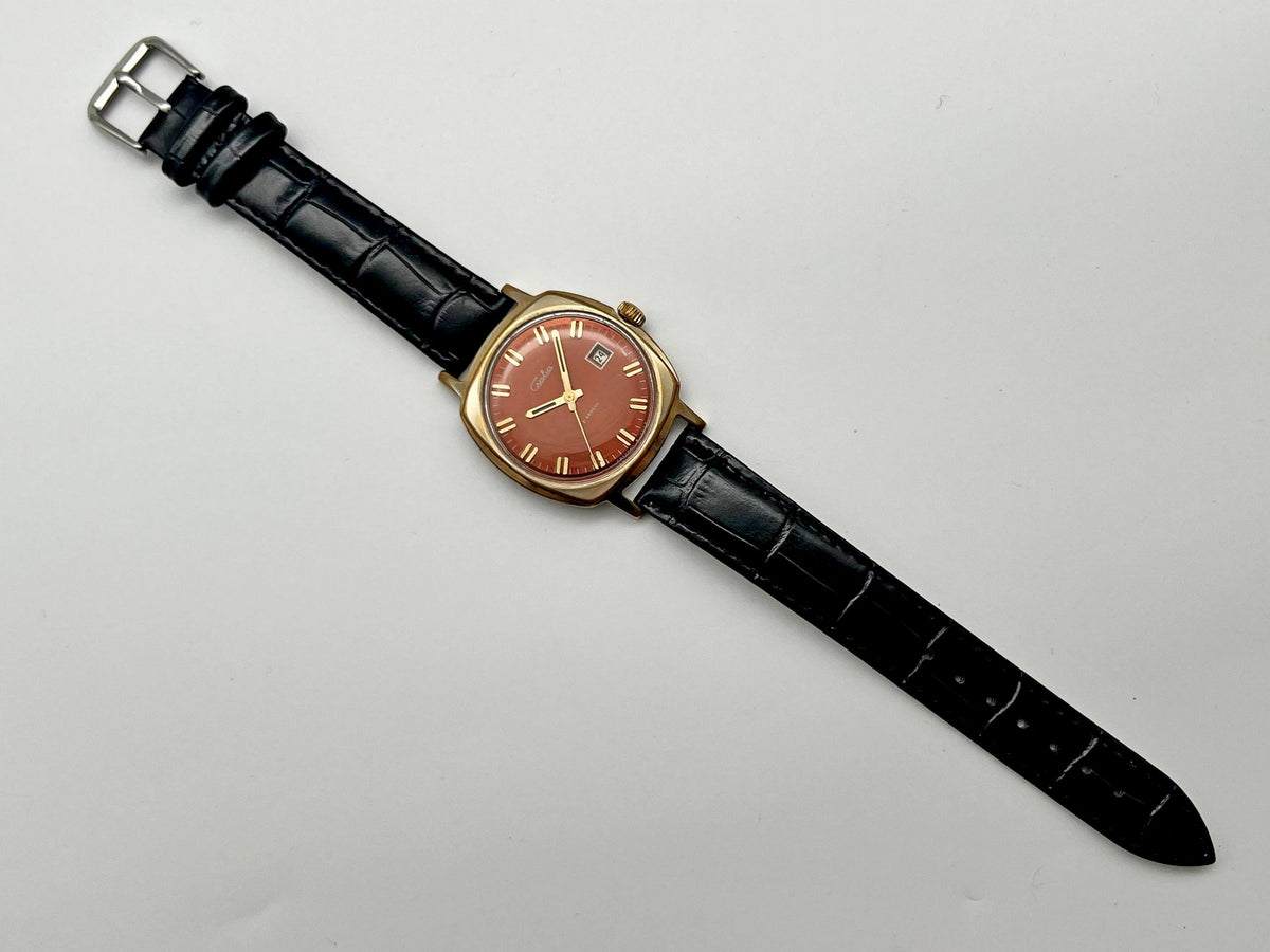 Vintage SLAVA 2414 AU Soviet Mechanical Watch | Gilding  Wristwatch USSR Watch