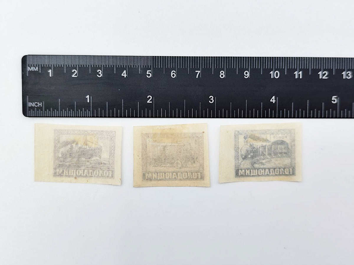 1921–1923 RSFSR & USSR Postage Stamps Collection | Vintage Early Soviet Famine Relief & Surcharge Quarter Blocks Set of 25 MH Cancelled