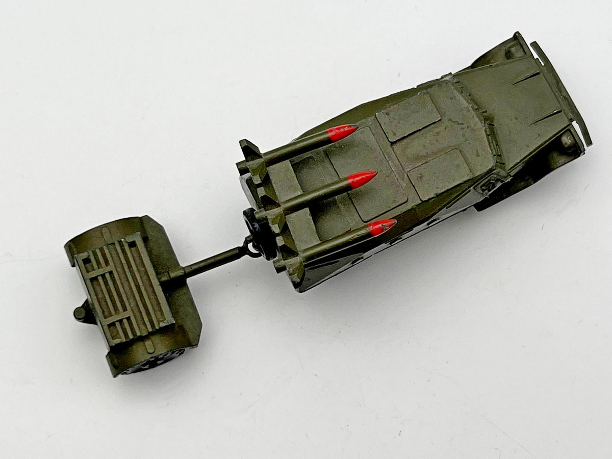 Vintage Soviet Diecast BTR-152 Anti-Tank Rocket Launcher Vehicle with Trailer Toy USSR 1980s | Tula Cartridge Works TPZ