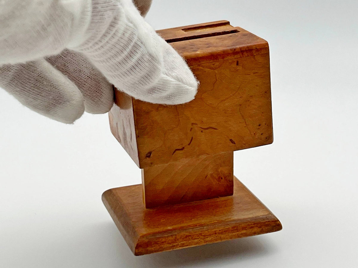 Table Matchbox Holder Karelian Birch Vintage Soviet |  Wood Match Box Stand USSR