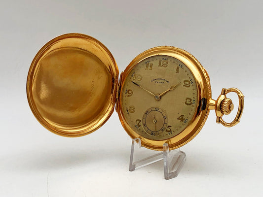 Antique Tegra Chronometre Swiss Pocket Watch | Gold Plated Mechanical Watch