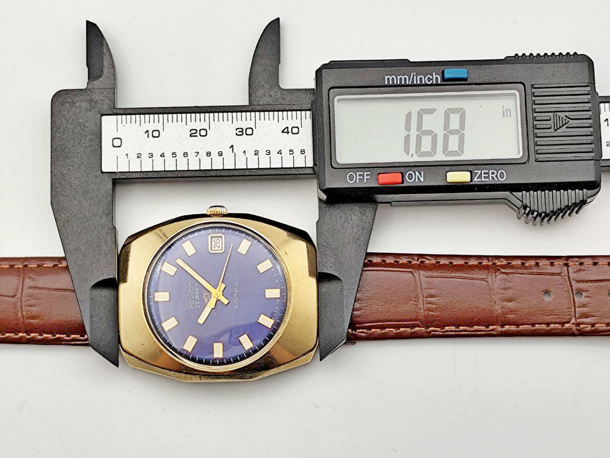 Vintage POLJOT 2616 Automatic AU10 Soviet Mechanical Watch | Gilding  Wristwatch USSR Watch