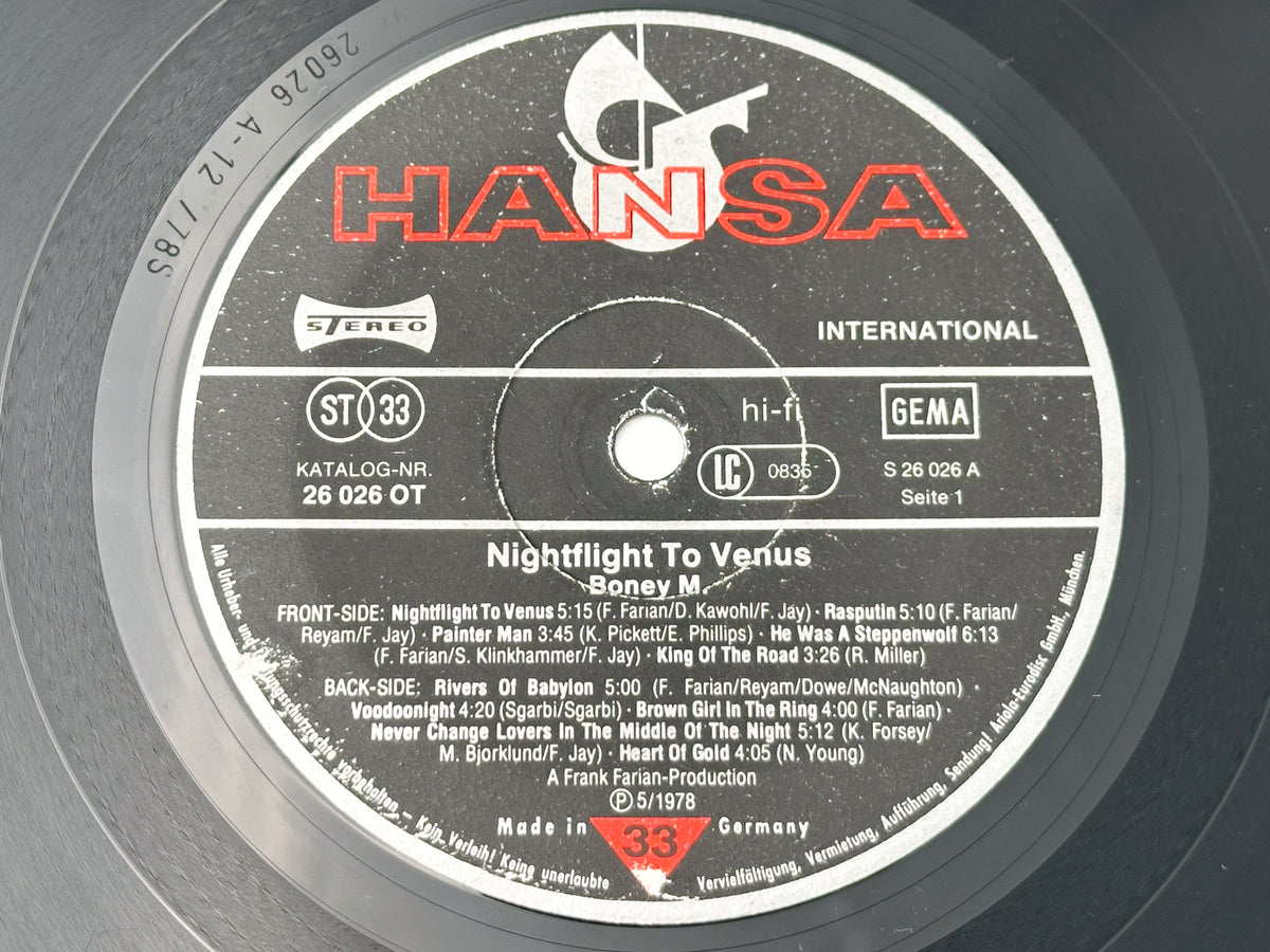 Boney M. - Nightflight To Venus (LP, Vinyl, 1978) Hansa International Original Pressing