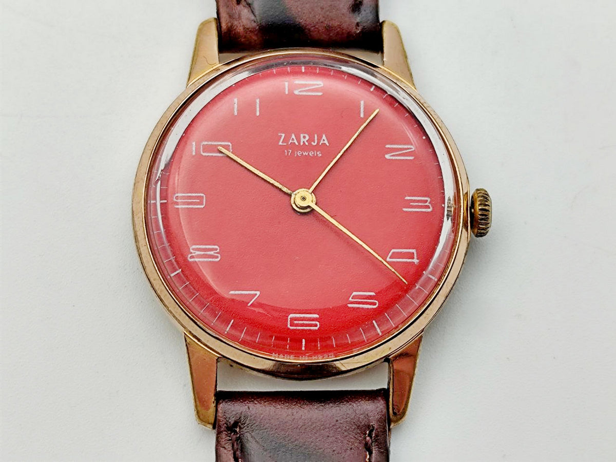 Vintage Zarya AU Soviet Mechanical Watch | Gilding Wristwatch USSR Watch
