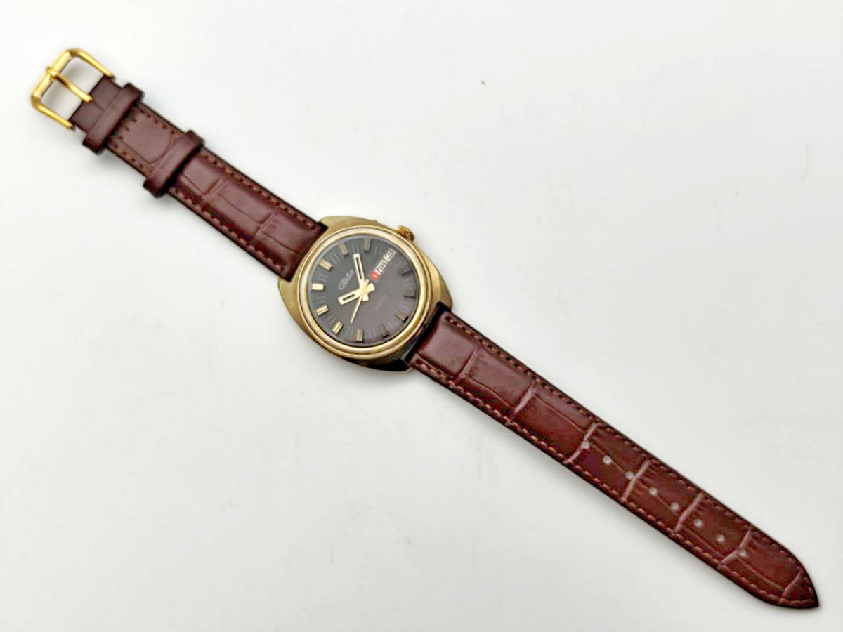 Vintage SLAVA 2428 AU10 Soviet Mechanical Watch | Gilding  Wristwatch USSR Watch