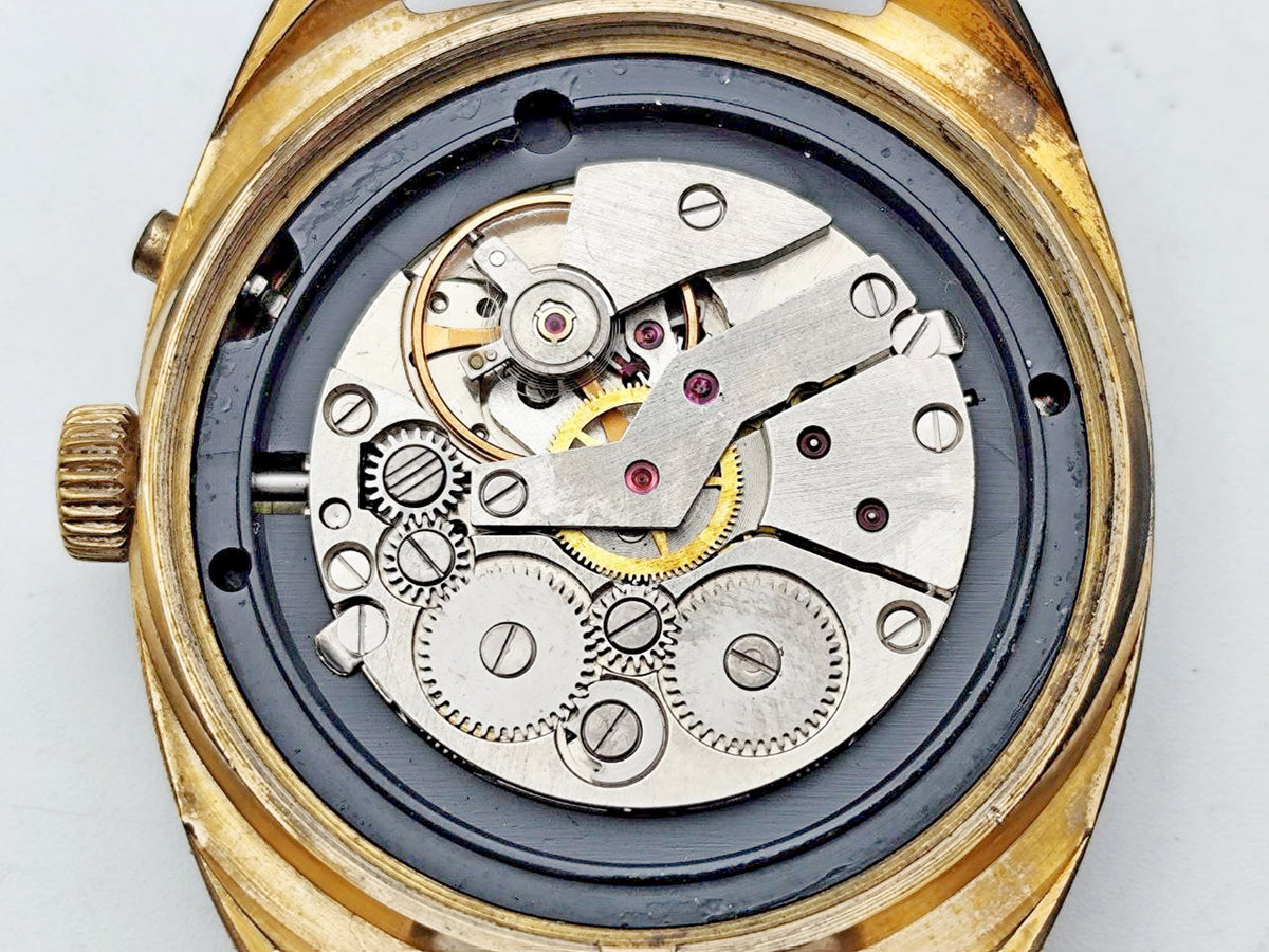 Vintage SLAVA 2428 AU 1 Soviet Mechanical Watch | Gilding  Wristwatch USSR Watch