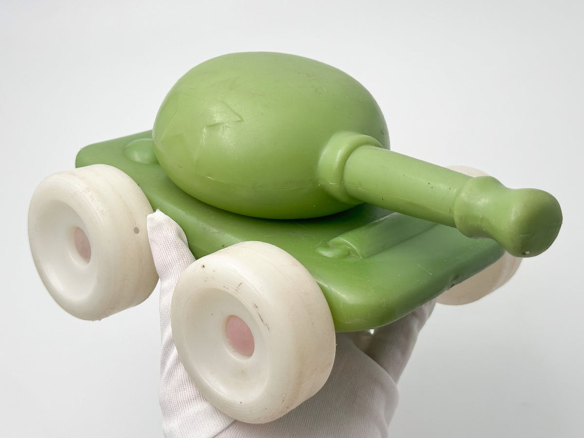 Vintage Soviet Plastic Toy Tank | USSR Retro Wheeled Military Collectible