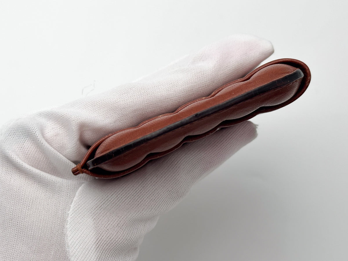Cigar Case Justus van Maurik Vintage Brown Leather | Telescopic Pocket Cigarillo Holder Tobacciana Dutch