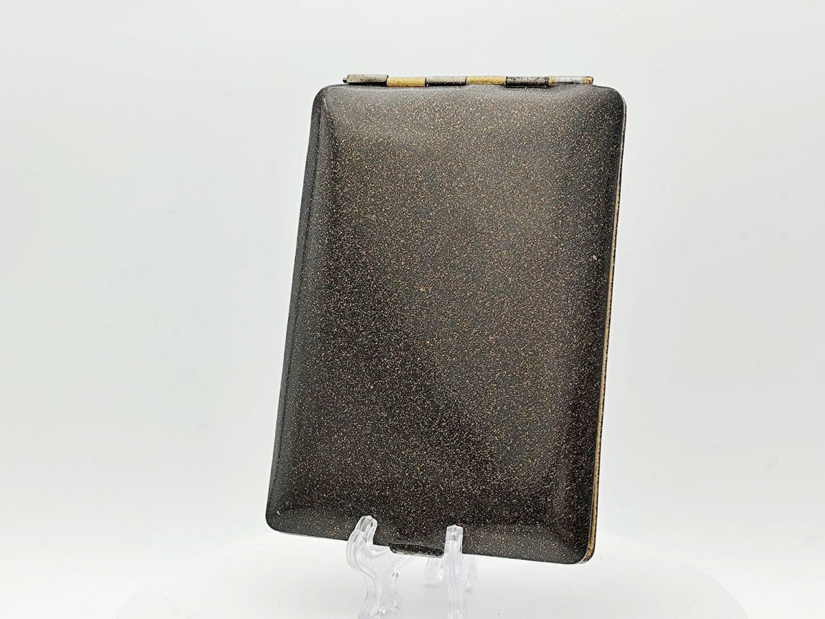 Vintage Cigarette Case Tallinn St Olafs Church | Estonian SSR Metal Black Pocket Box Tobacciana USSR
