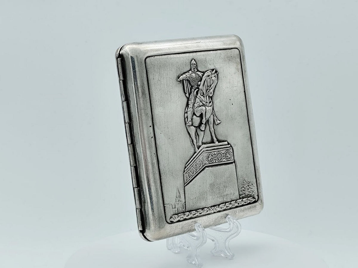 Cigarette Case Yuri Dolgoruky Vintage Soviet | Moscow Monument Melchior Tobacciana USSR