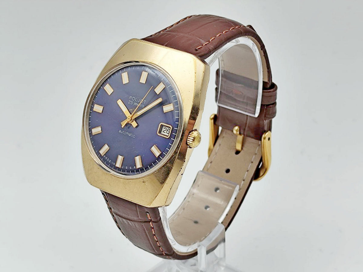 Vintage POLJOT 2616 Automatic AU10 Soviet Mechanical Watch | Gilding  Wristwatch USSR Watch