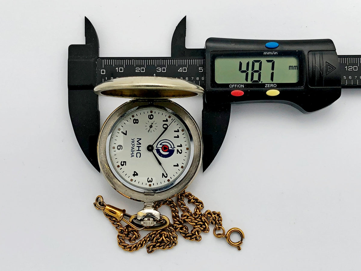 MOLNIYA 3602 Ministry of Emergency Situations Ukraine Vintage Pocket Watch