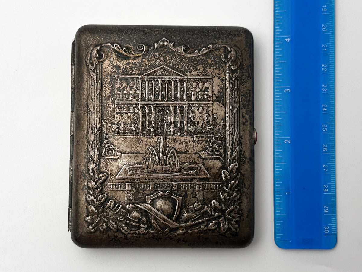 Cigarette Case Bolshoi Theater Vintage Soviet | Moscow Fountain Metallodetal Melchior Tobacciana USSR