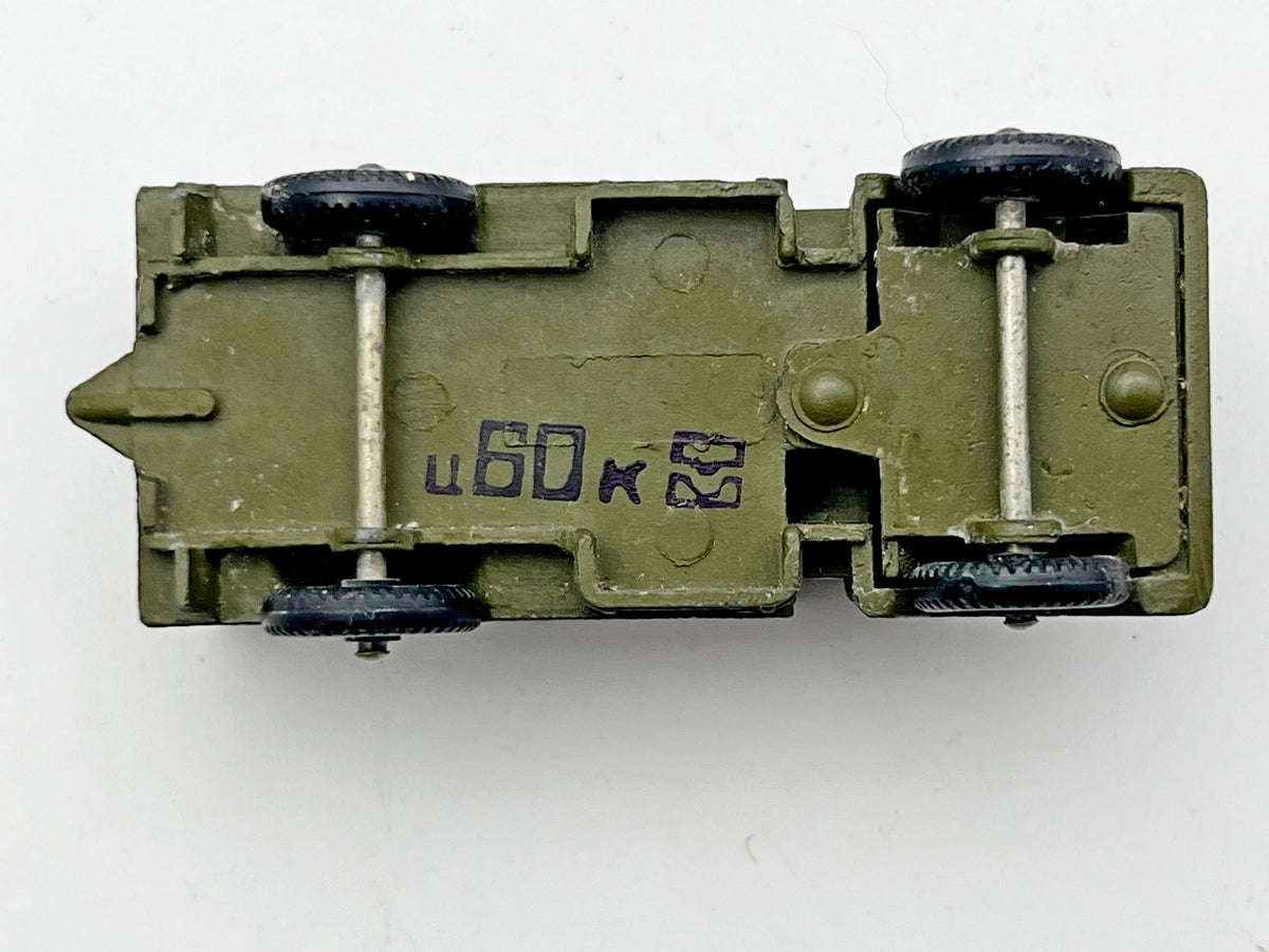 Vintage Soviet Diecast GAZ-66 Military Cargo Truck with Field Gun Toy USSR 1980s | Tula Cartridge Works TPZ